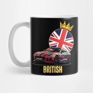 Jaguar F-Type - British Flag Mug